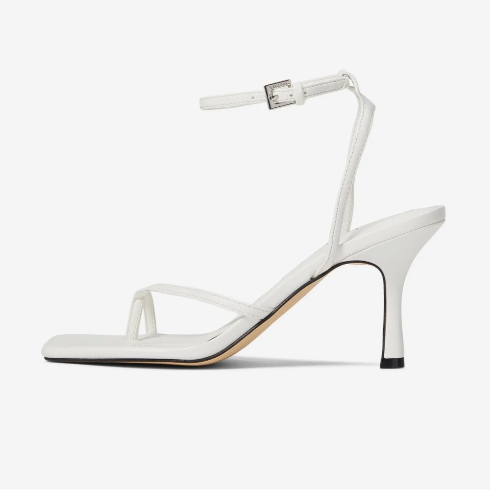 Calvin Klein Millie Ankle Strap Sandal in White. - Picture 3 of 15
